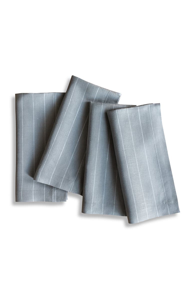 Solino Home Linen Dinner Napkins - Pinstripe, 20" x 20", Main, color, 