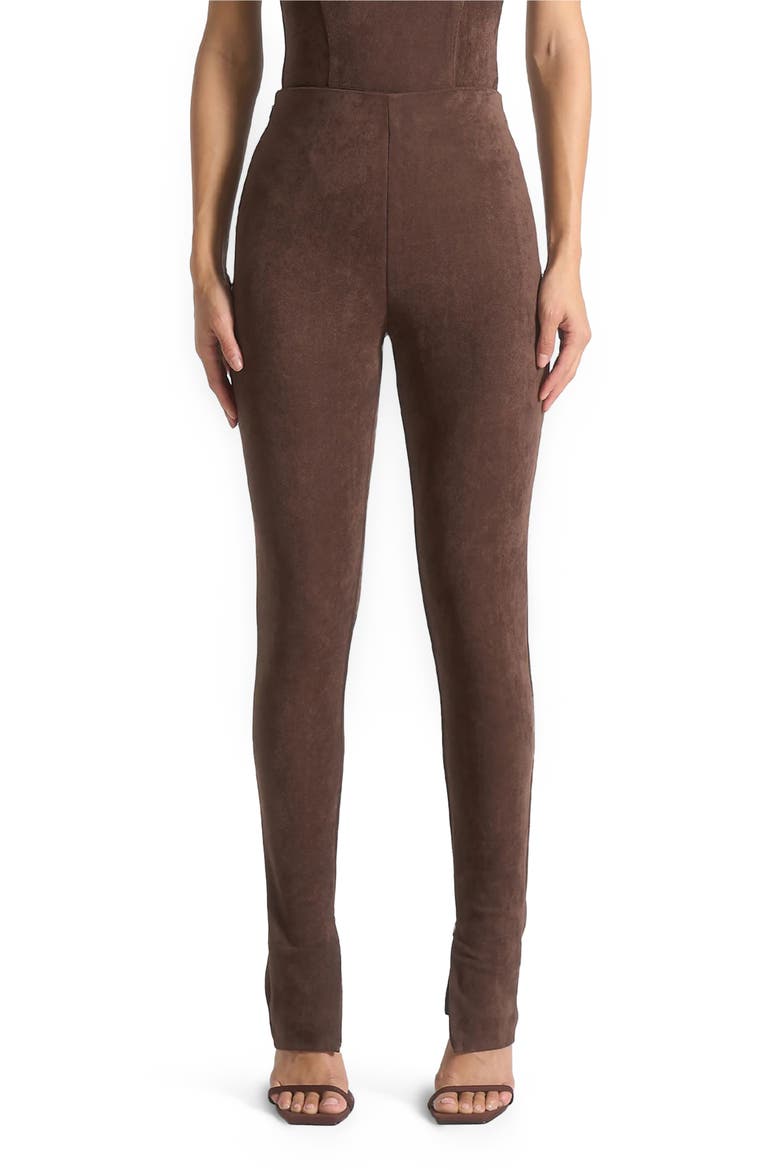 Suede Leggings, Alternate, color, Brown