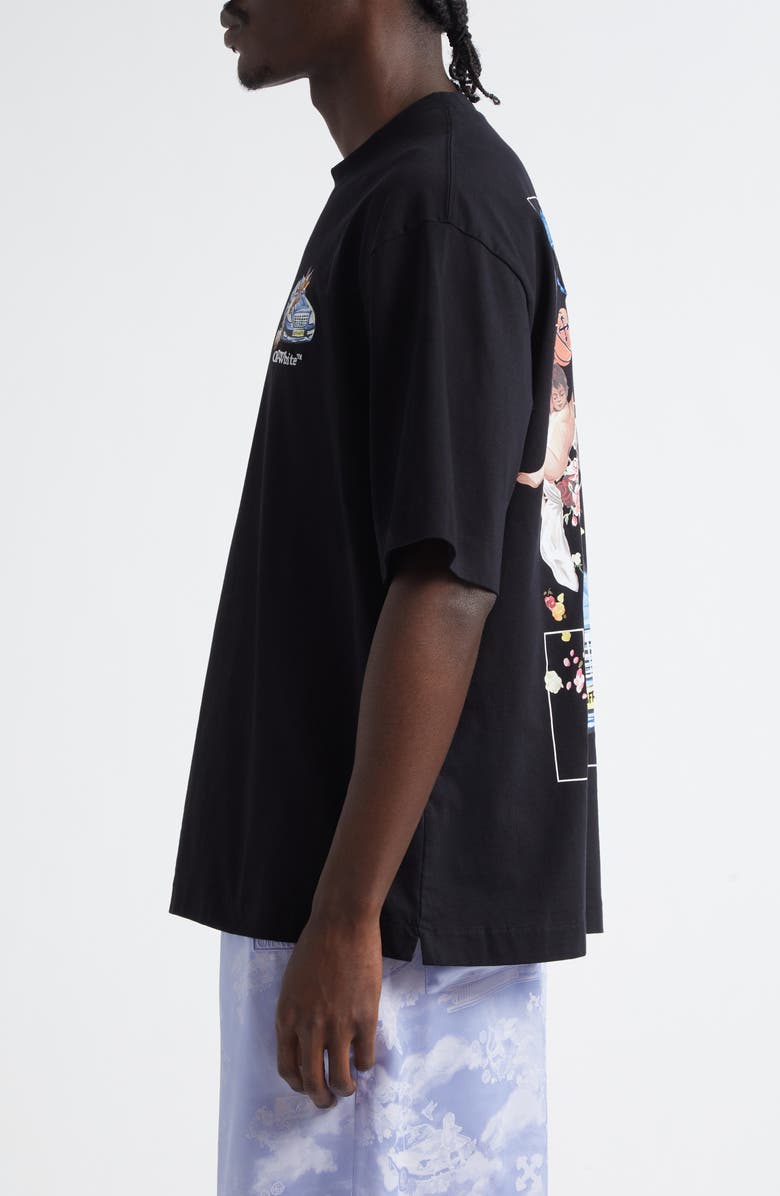 Off-White Fresco Arrow Skate Embroidered Graphic T-Shirt, Alternate, color, 