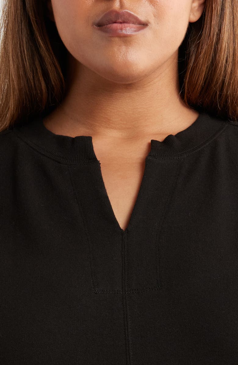 Wit & Wisdom Extended Shoulder Notch Neck Top, Alternate, color, Black