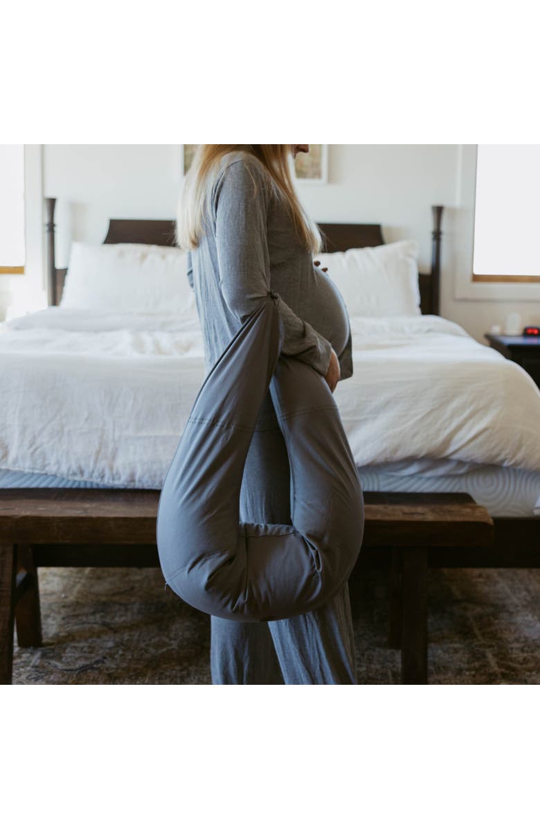 Parker Baby Co. The Croissant Pregnancy Pillow Cover, Alternate, color, Pewter