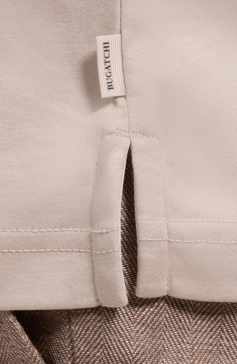 Bugatchi Tipped Pima Cotton Piqué Polo, Alternate, color, Almond