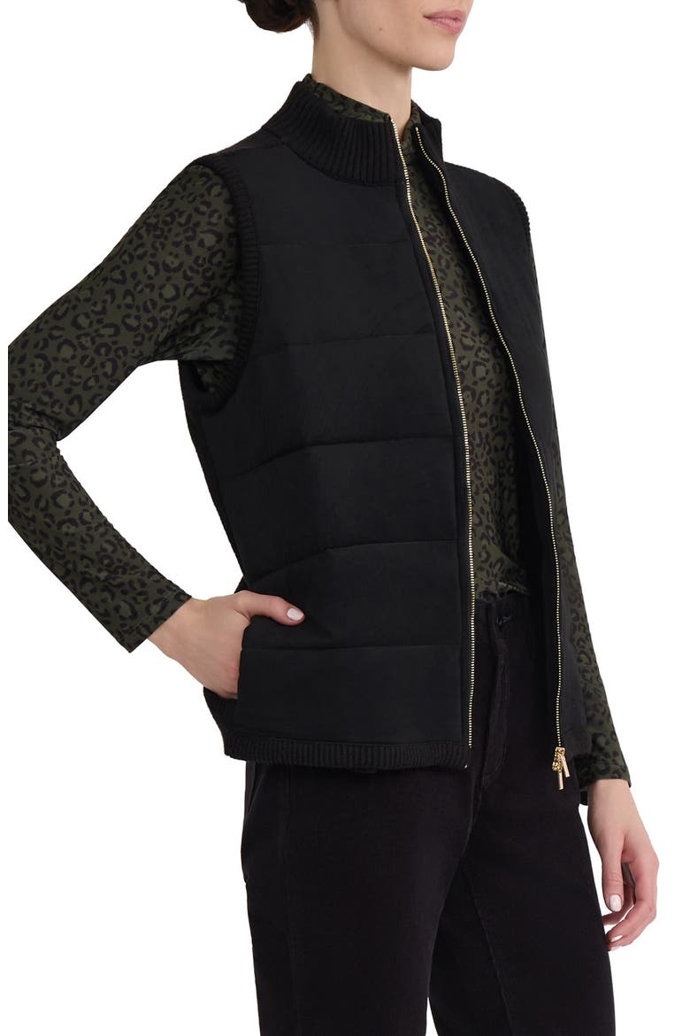 Quilted Zip Vest, Alternate, color, JONES BLACK