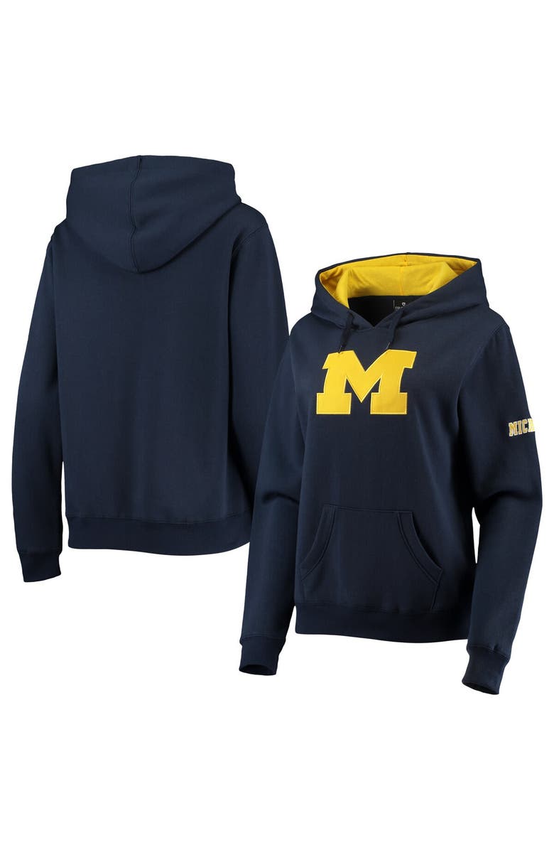 COLOSSEUM Women's Colosseum Navy Michigan Wolverines Big Logo Team Pullover Hoodie, Alternate, color, Navy