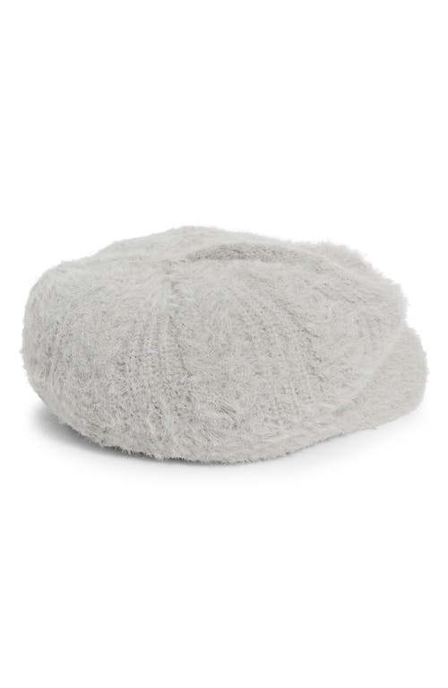 Nine West Eyelash Knit Newsboy Cap In Gray