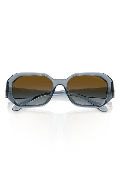 Michael Kors Womens Mk2240u Siesta Key Irregular-frame Acetate Sunglasses Blue In Blue