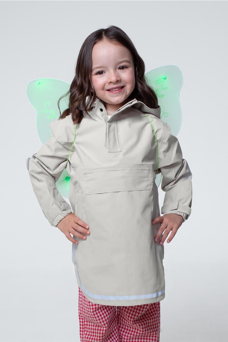 Kids Puddle Jumper Pullover Poncho, Alternate, color, Bone