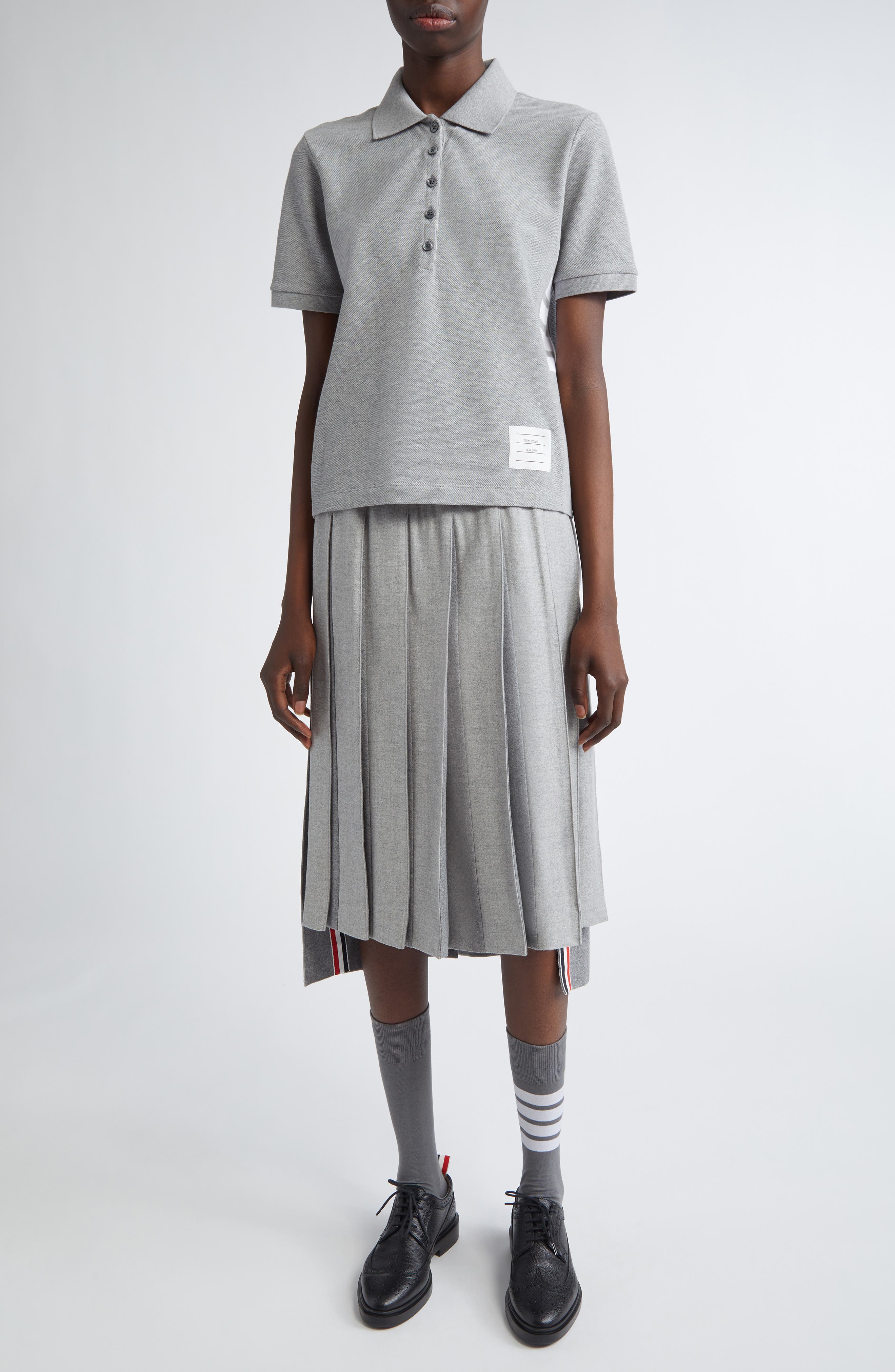 4-Bar Cotton Pique Polo - image 2