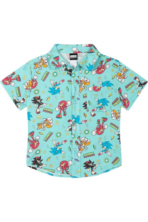 Sonic the Hedgehog Short Sleeve Button-Down Shirt