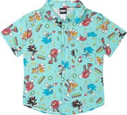 SEGA Sonic the Hedgehog Short Sleeve Button-Down Shirt