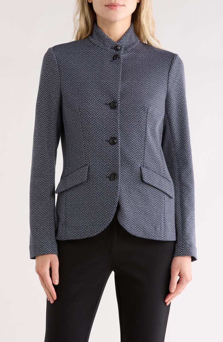 rag & bone Sadie Herringbone Jacquard Blazer, Alternate, color, Navy Multi