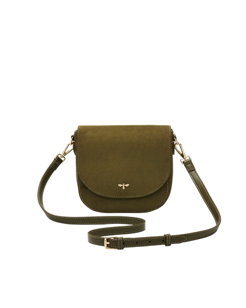 Beth Faux Suede Saddle Purse