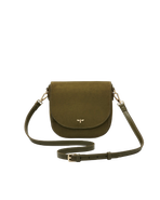 Fable England Beth Faux Suede Saddle Purse