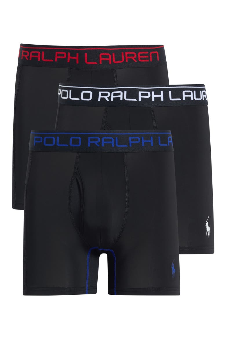 Assorted 3-Pack Performance Sport Boxer Briefs, Alternate, color, POLO BLACK