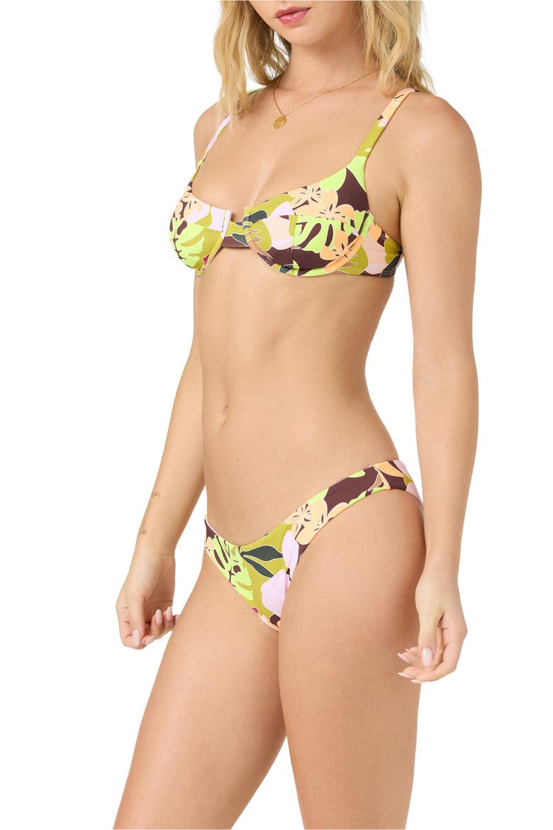 Leah Tropical Geo Rockley Bikini Bottoms, Alternate, color, YELLOW MULTI COLORED