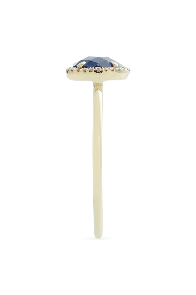 Blue Sapphire & Diamond Ring, Alternate, color, YELLOW GOLD