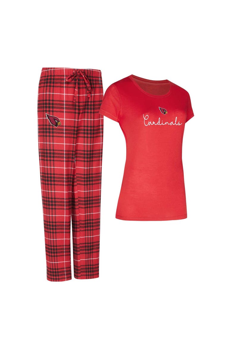 Women's Concepts Sport Arizona Cardinals Vector Top & Flannel Pants Sleep Set, Main, color, Cardinal