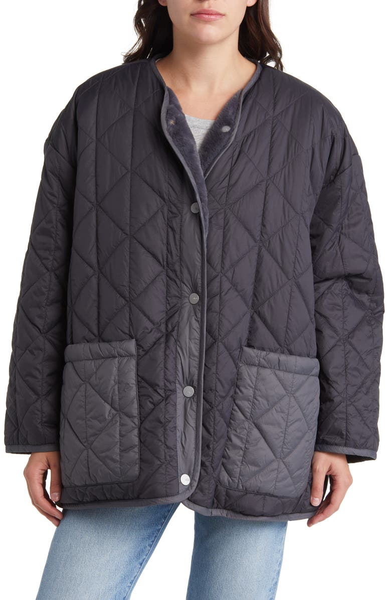 UGG<sup>®</sup> Amelia Water Resistant Reversible Faux Fur Jacket, Main, color,