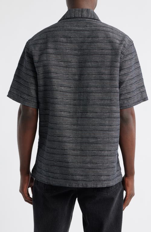 Carhartt Work In Progress Gellar Short Sleeve Cotton Jacquard Camp Shirt In Gray