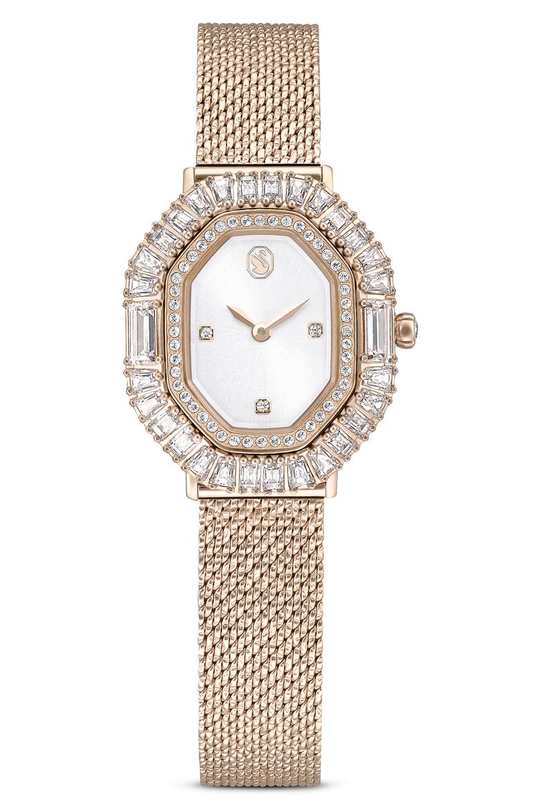 Matrix Octagon Mesh Strap Watch, 30mm x 25mm, Main, color, GOLD