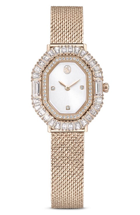 Matrix Octagon Mesh Strap Watch, 30mm x 25mm