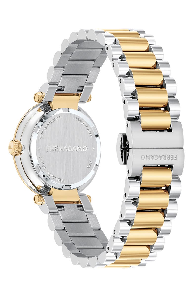 FERRAGAMO Softy Bracelet Watch, 30mm, Alternate, color, Two Tone