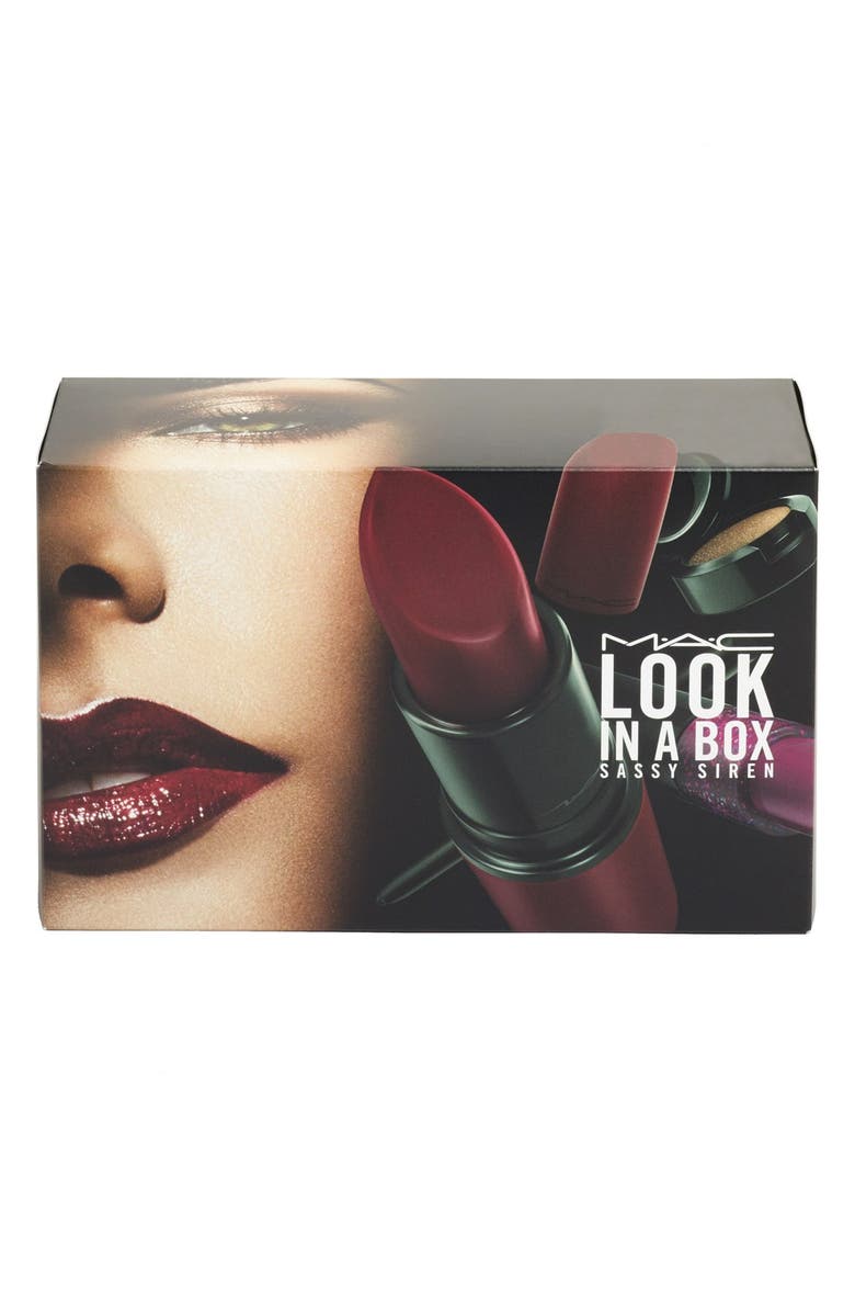 MAC Cosmetics MAC 'Look in a Box - Sassy Siren' Burgundy Lip & Eye Kit, Alternate, color, 