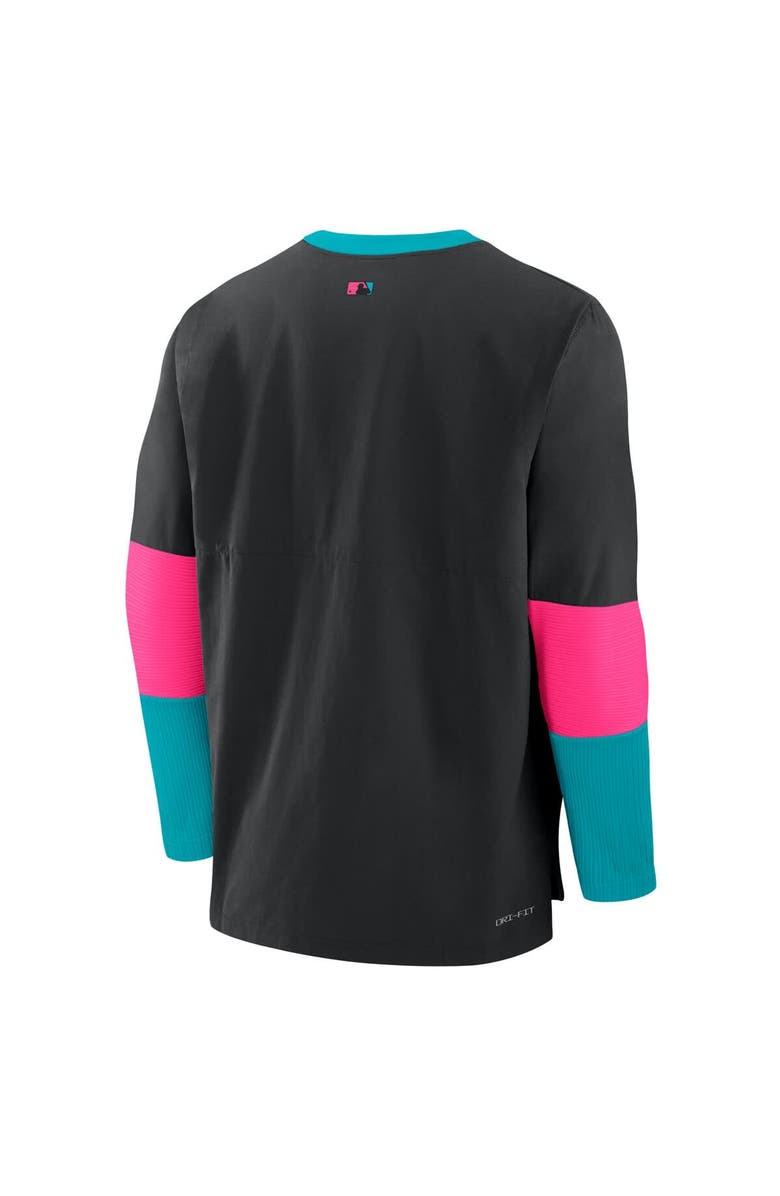 Nike Men's Nike Black Miami Marlins 2025 City Connect Authentic Collection Player Tri-Blend Performance Long Sleeve T-Shirt, Alternate, color, Black