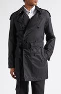 Burberry Midlength Nylon Leadenham Trench Coat