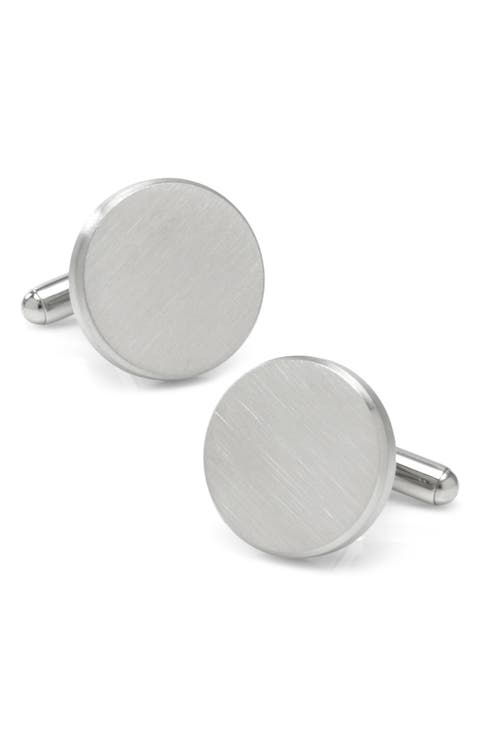 Brushed Stainless Steel Cuff Links