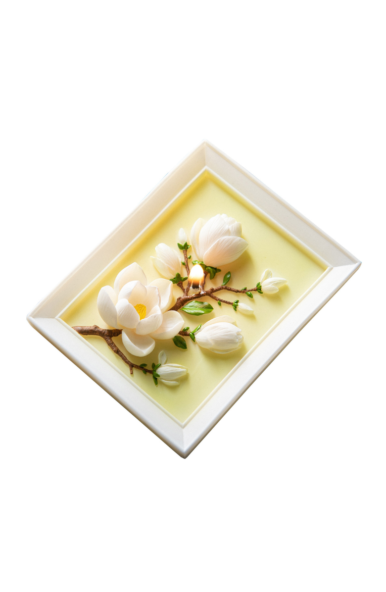 Southlake gifts Framed Magnolia Bloom Candle, Main, color, Magnolia Bloom