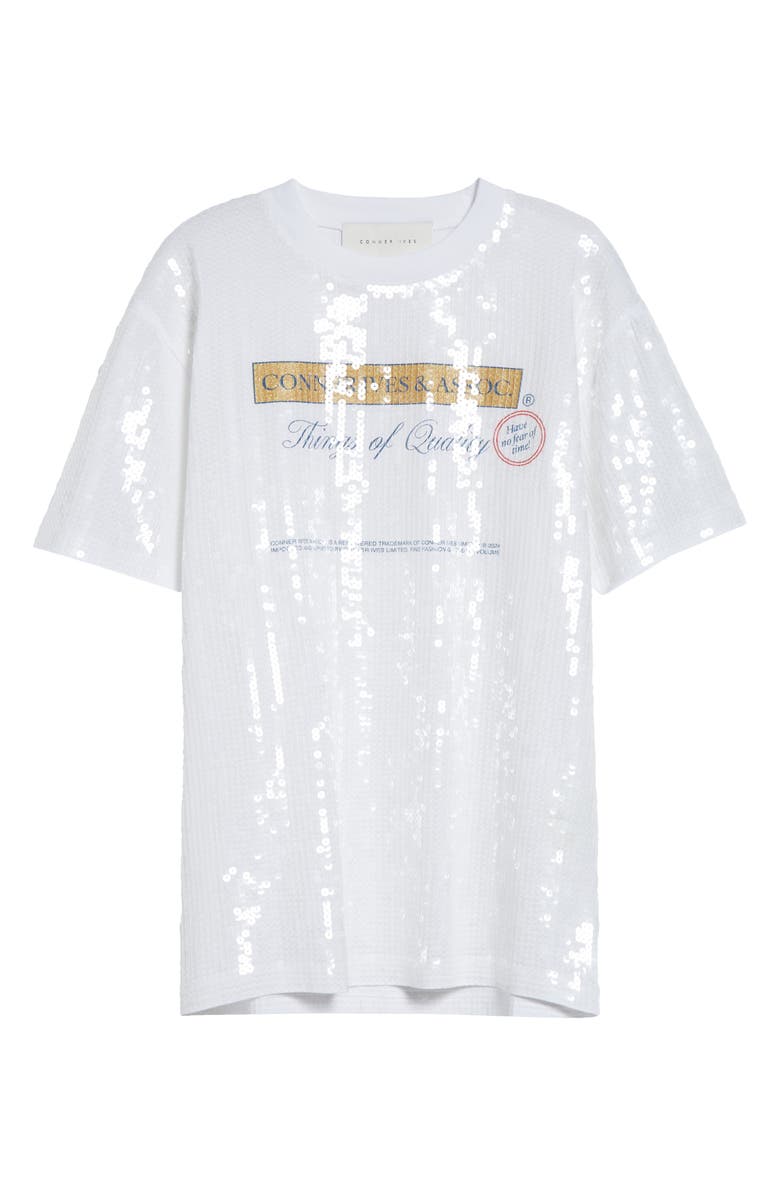 CONNER IVES & Associates Sequin T-Shirt, Alternate, color, White