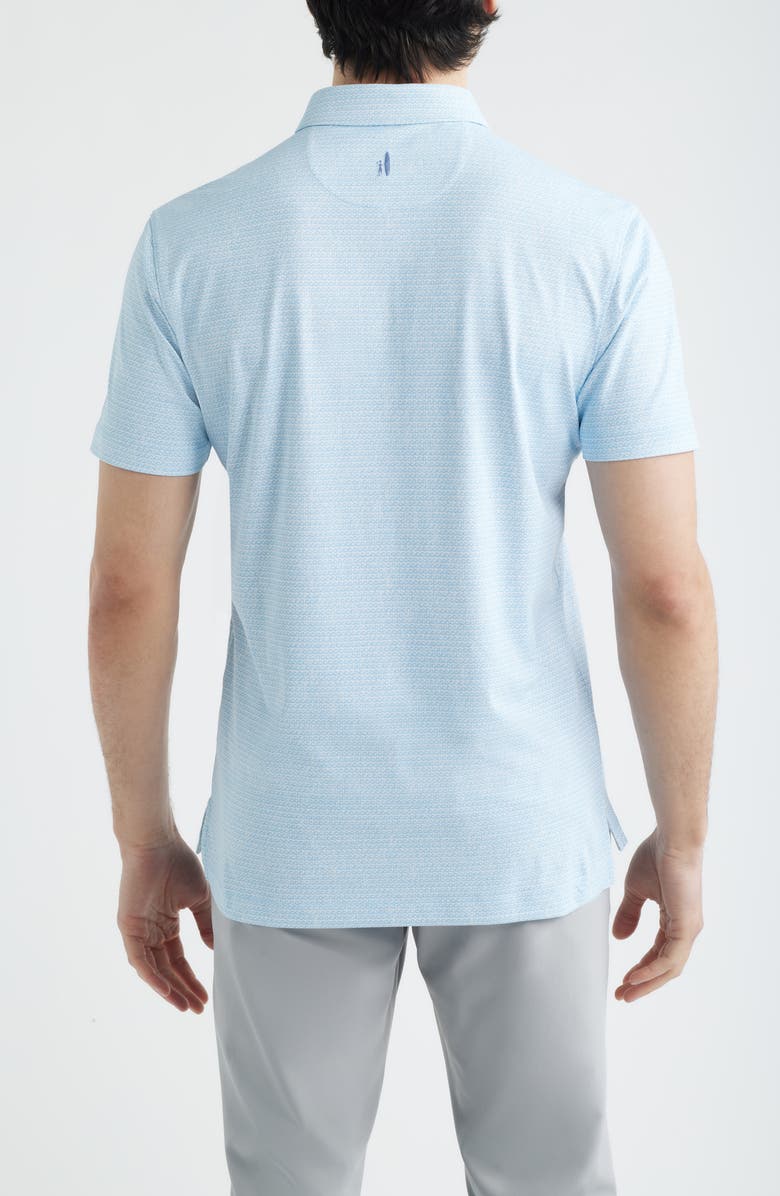 johnnie-O Waverunner Wave Print Perfornance Jersey Polo, Alternate, color, Kona