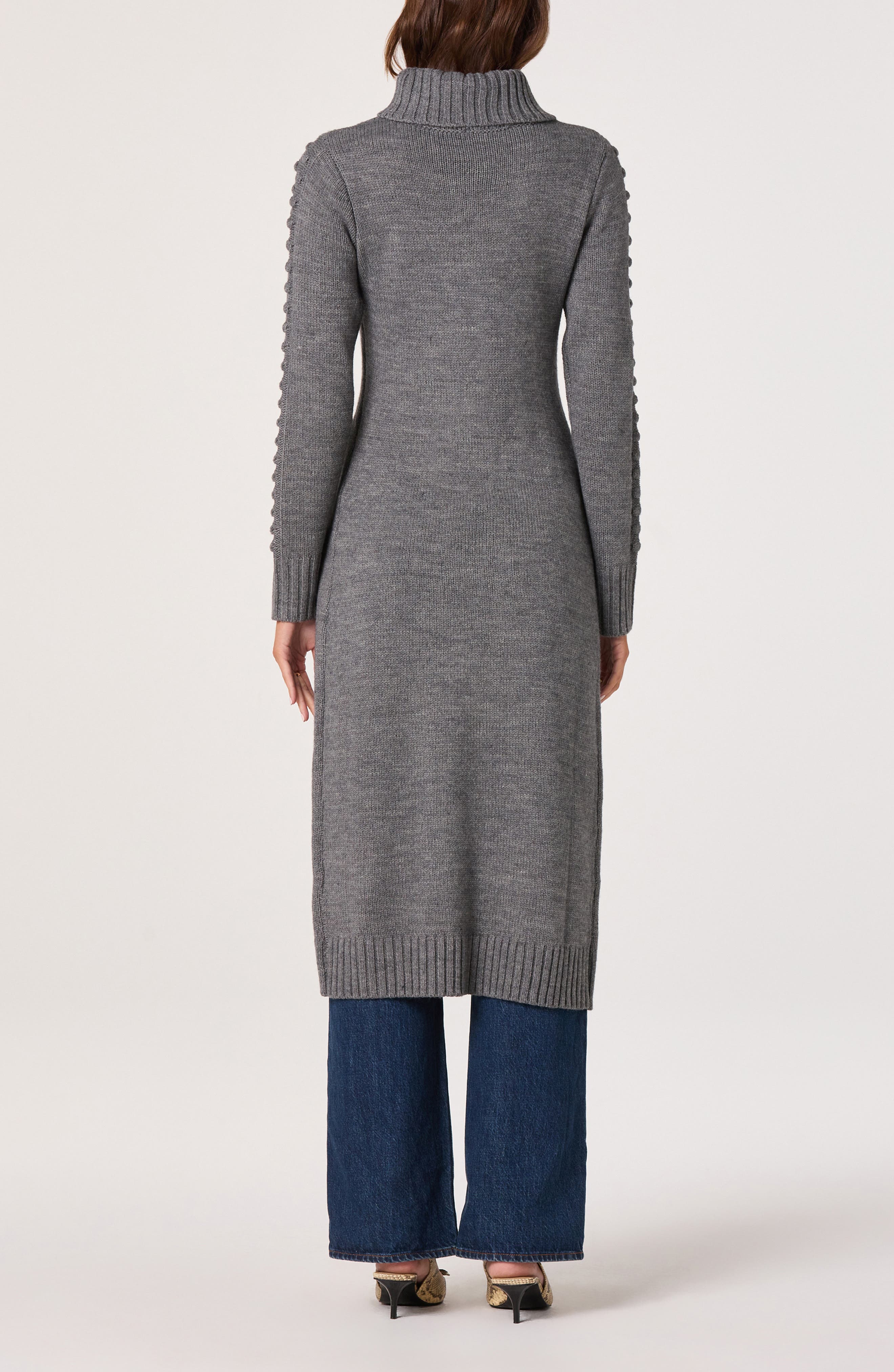 Textured Maxi Turtleneck Sweater - image 2