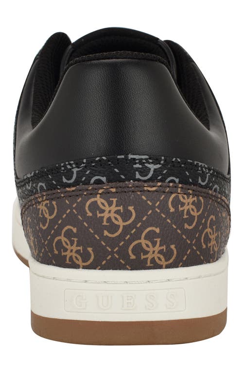 Guess Tirry Monogram Sneaker In Black Logo Multi