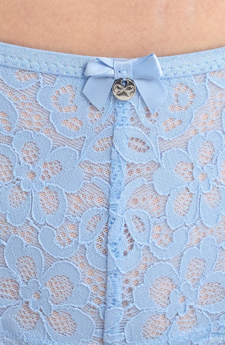 Hunkemöller Marine Lace & Mesh Brazilian Panties, Alternate, color,