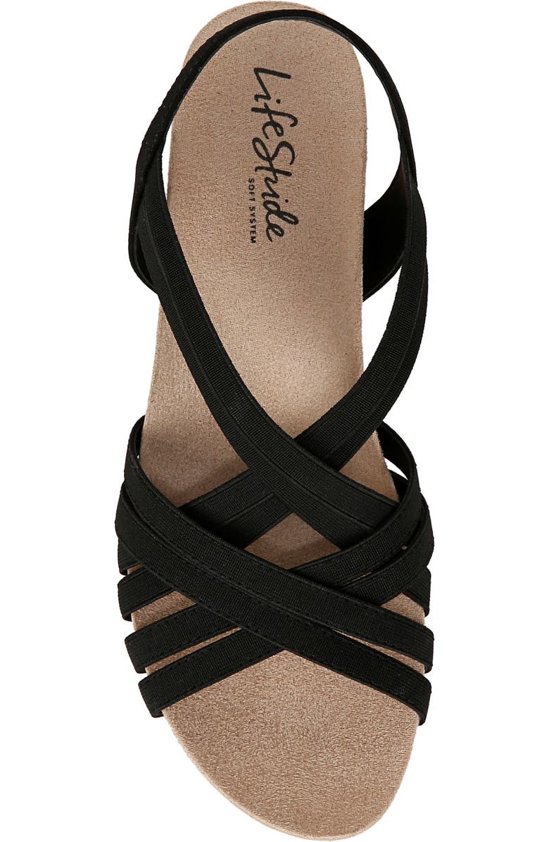 LifeStride Mallory Strappy Slingback Wedge Sandal, Alternate, color,
