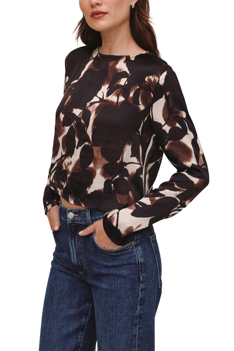 Floral Printed Long Sleeve Top, Alternate, color, SHADOW FLORAL PRINT