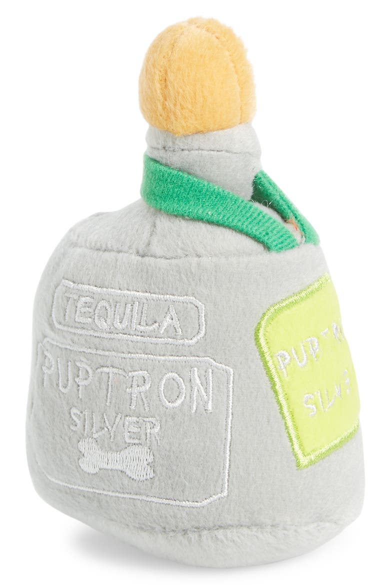 Puptron Tequila Plush Dog Toy, Main, color, GREY