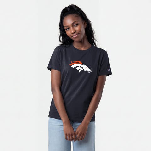 Women's Champion Navy Denver Broncos Logo T-Shirt