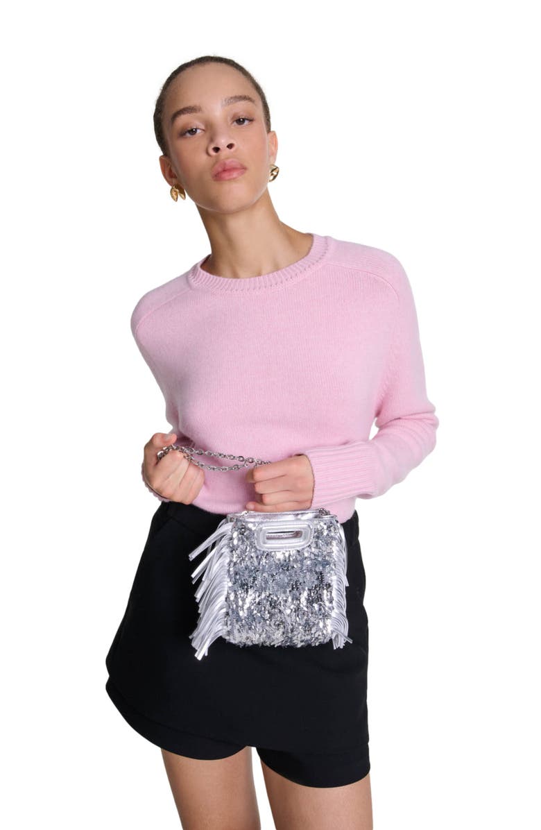 maje Crêpé falda court, Alternate, color,