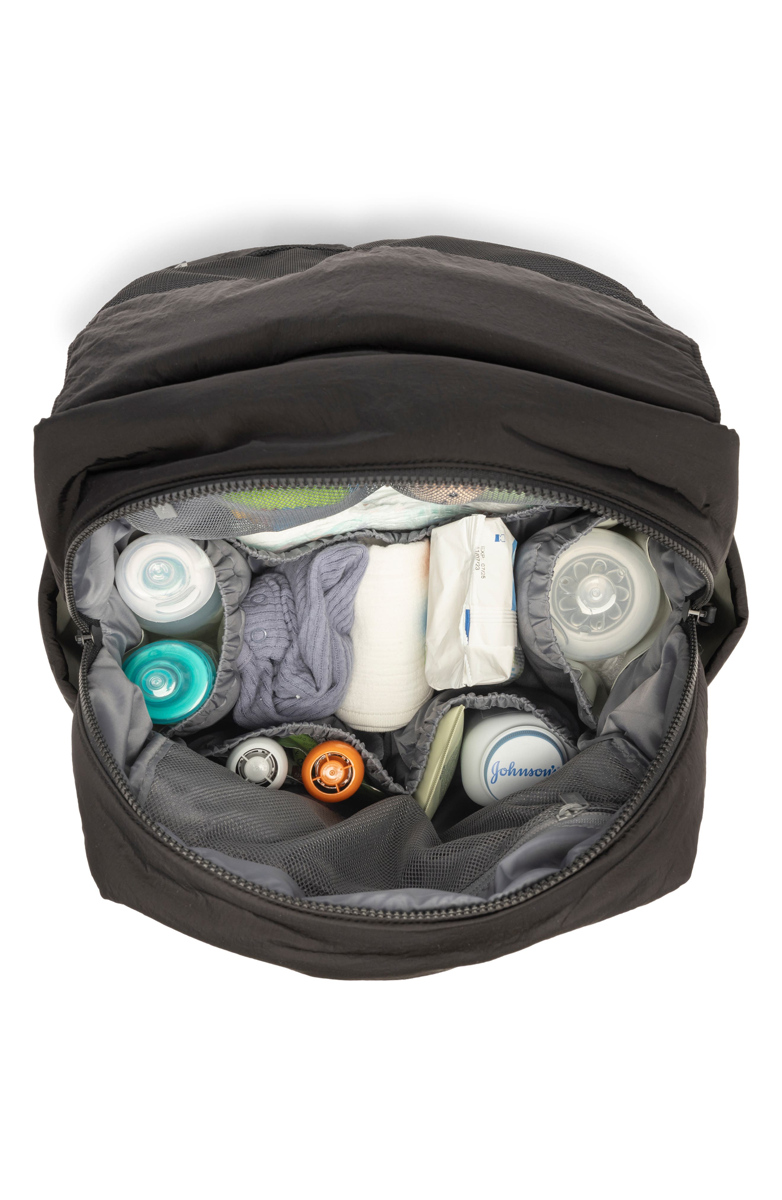 CALPAK Diaper Backpack with Laptop Sleeve, Alternate, color, Black