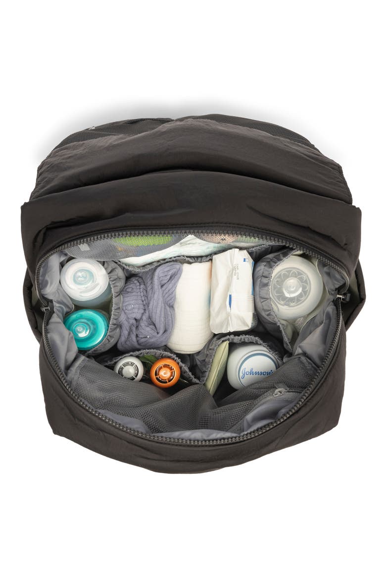 Diaper Backpack with Laptop Sleeve, Alternate, color, BLACK