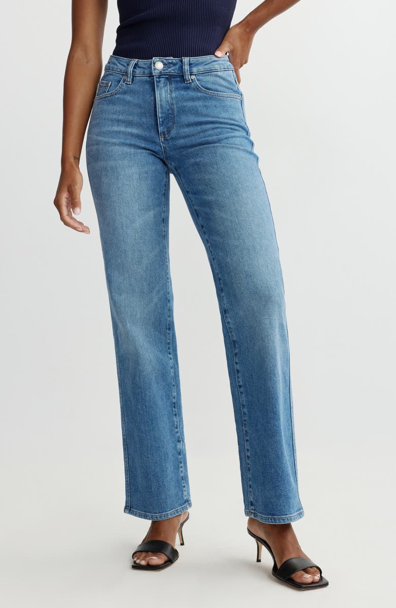 DL1961 Pippa Refined Wide Leg Ankle Jeans, Main, color, Rain