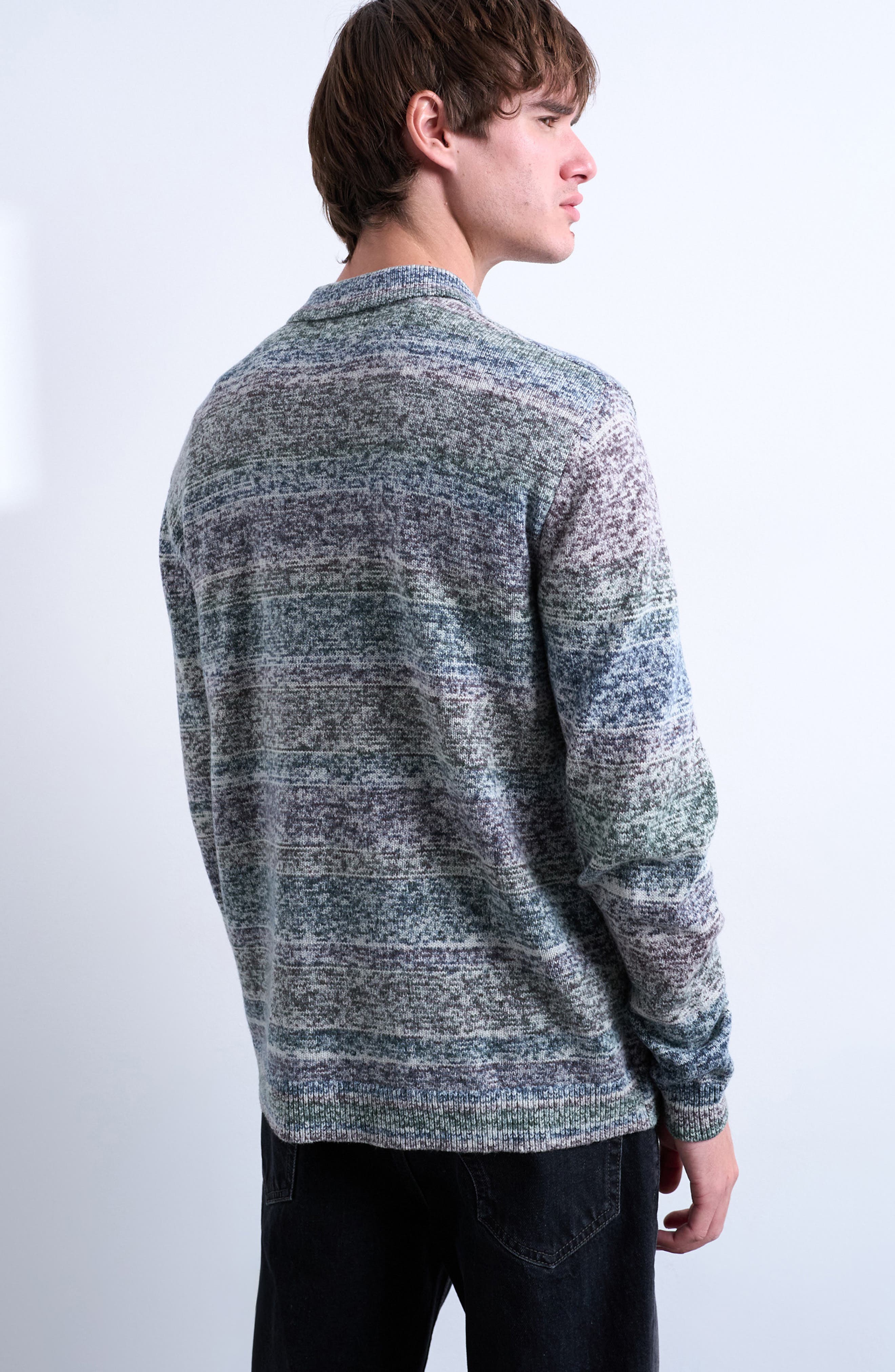 Space Dye Polo Cardigan - image 2