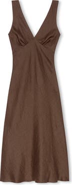 Rails Avianna Plunge Neck Linen Dress