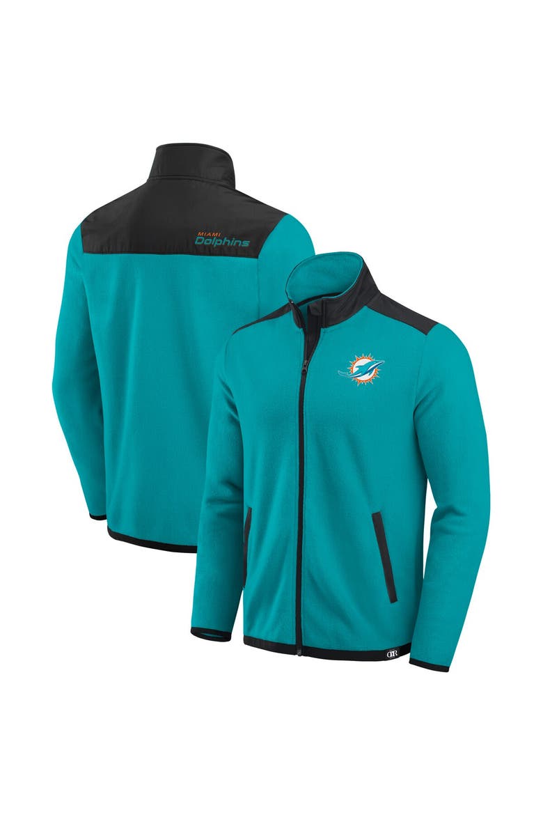 Men's Darius Rucker Collection by Fanatics Aqua Miami Dolphins Color Block Polar Fleece Full-Zip Jacket, Main, color, Aqua