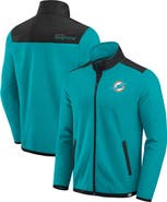 Darius Rucker Collection by Fanatics Men's Darius Rucker Collection by Fanatics Aqua Miami Dolphins Color Block Polar Fleece Full-Zip Jacket