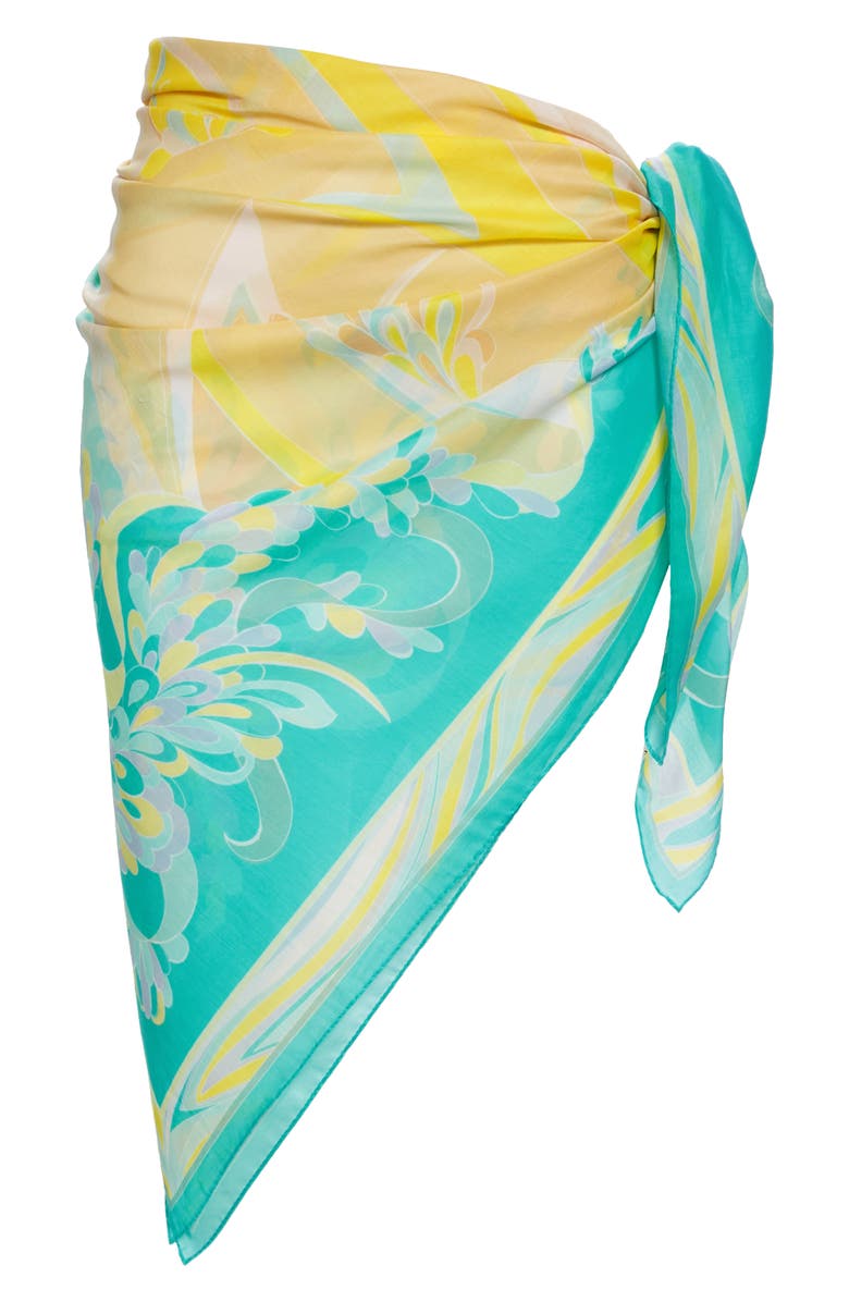 Emilio Pucci Lily Print Cover-Up Pareo, Alternate, color, 