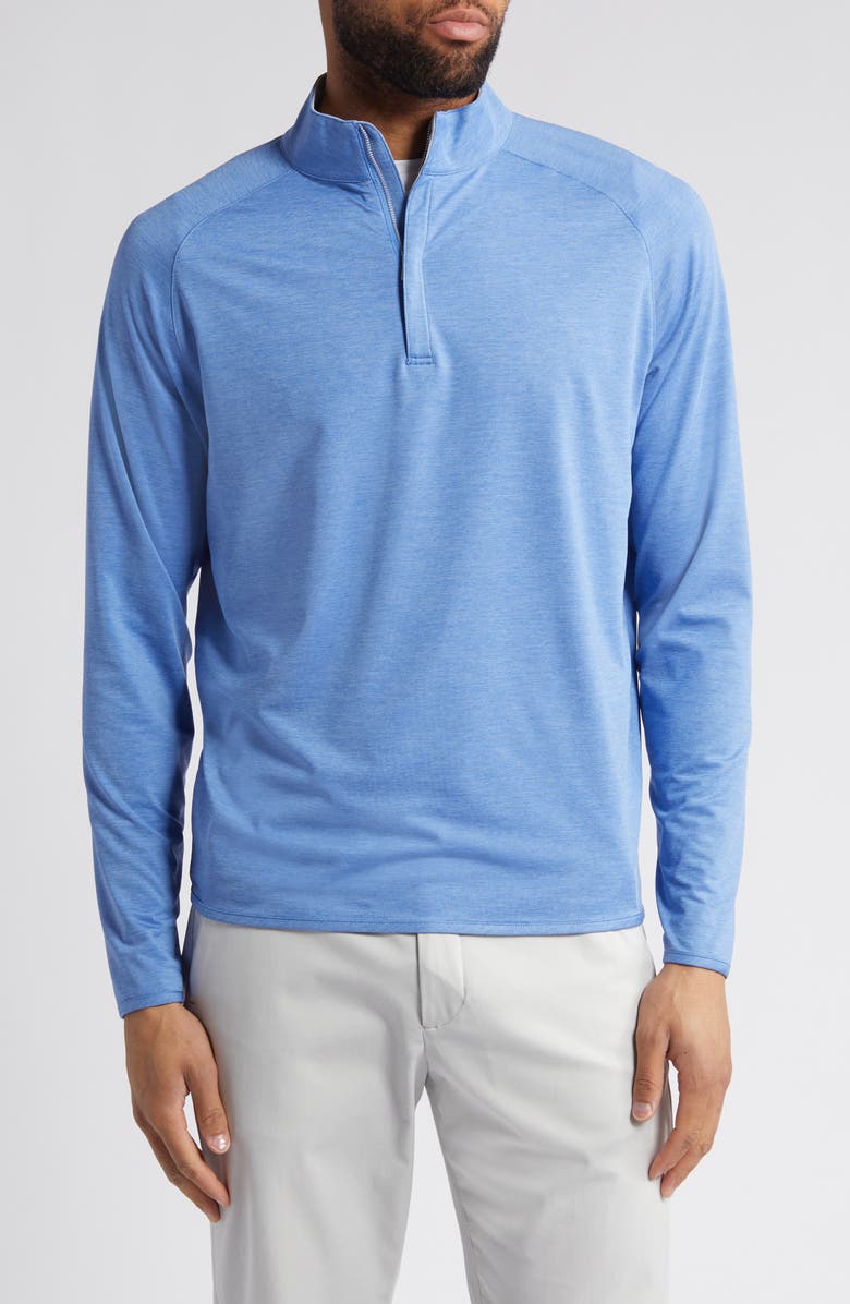 Peter Millar Crown Crafted Stealth Performance Quarter Zip Pullover, Main, color, 